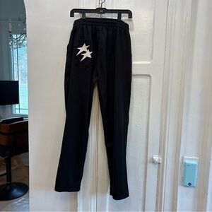 Shein Black Drawstring Pants Star Pocket Mens Size S EUC